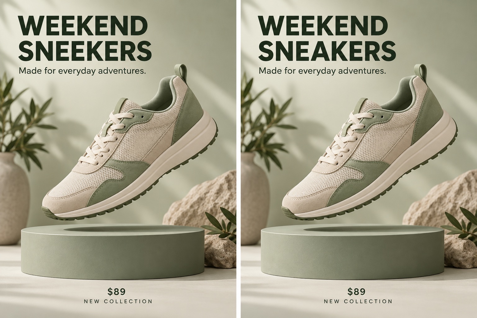 After: Before and after sneaker promotion: SNEEKERS corrected to SNEAKERS.